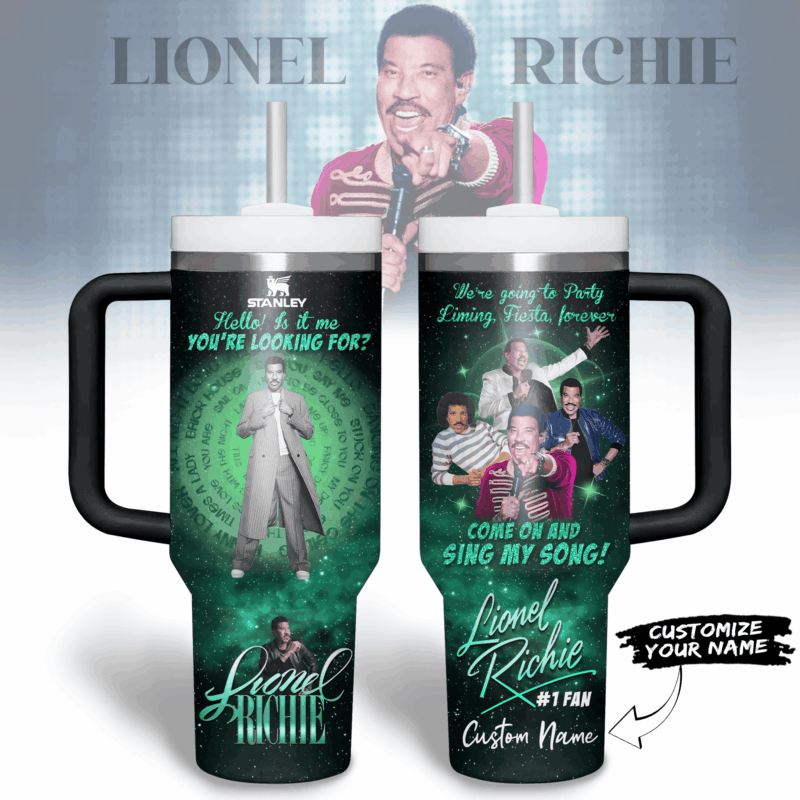 Lionel Richie Music Custom Stanley Quencher 40oz Stainless Steel Tumbler With Handle - Threewoofs
