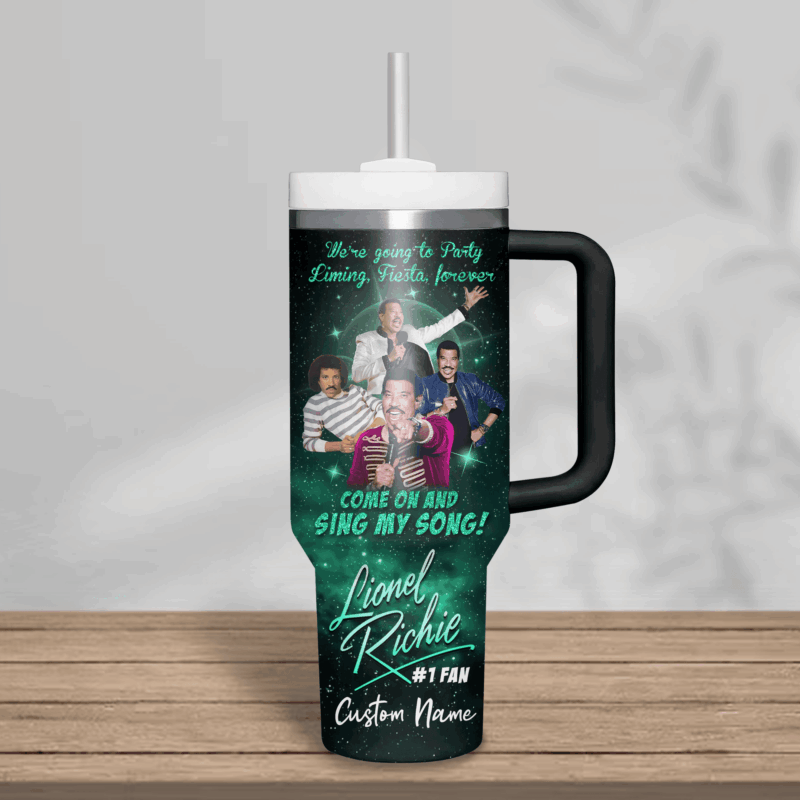 Lionel Richie Music Custom Stanley Quencher 40oz Stainless Steel Tumbler With Handle - Threewoofs - Image 3