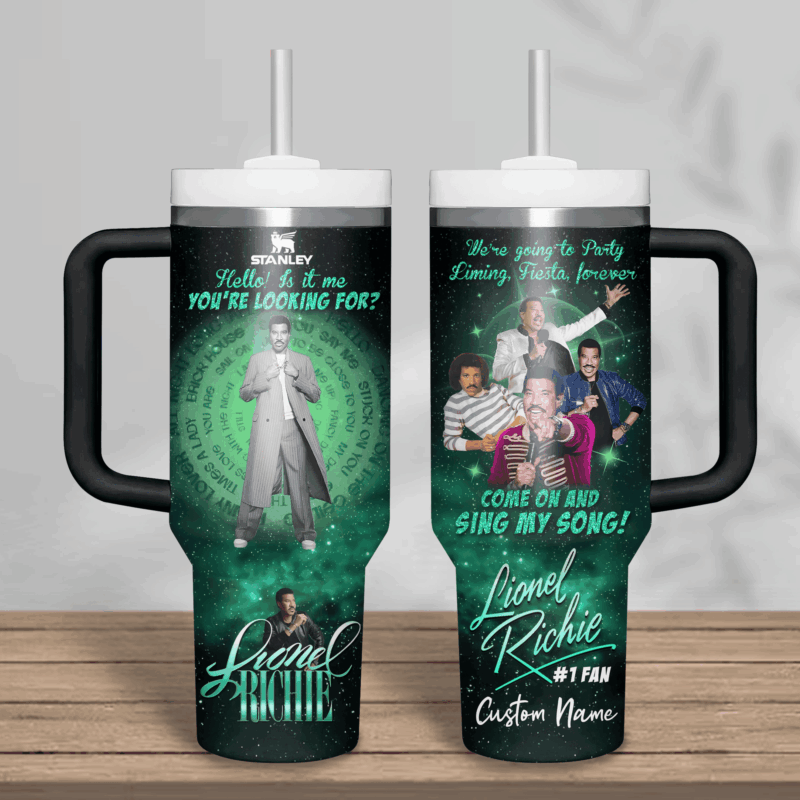 Lionel Richie Music Custom Stanley Quencher 40oz Stainless Steel Tumbler With Handle - Threewoofs - Image 2