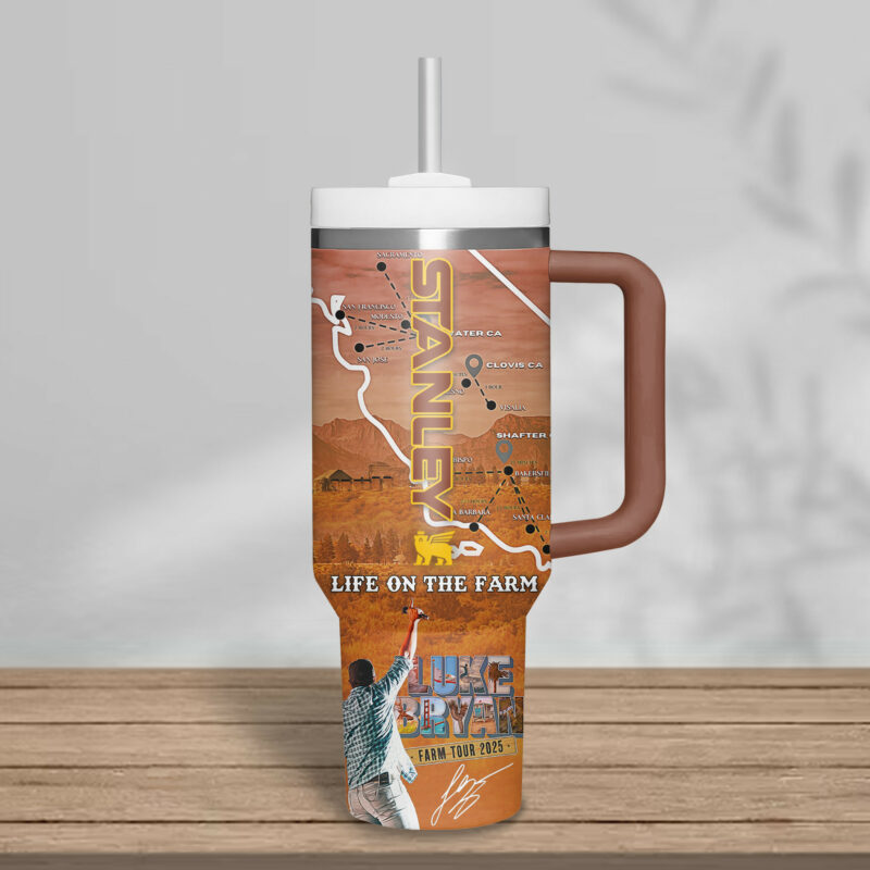 Luke Bryan Music Custom Stanley Quencher 40oz Stainless Steel Tumbler With Handle - Threewoofs - Image 4