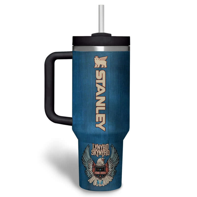 Lynyrd Skynyrd Music Custom Stanley Quencher 40oz Stainless Steel Tumbler With Handle - Threewoofs - Image 4
