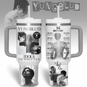 Yungblud Music Custom Stanley Quencher 40oz Stainless Steel Tumbler With Handle - Threewoofs