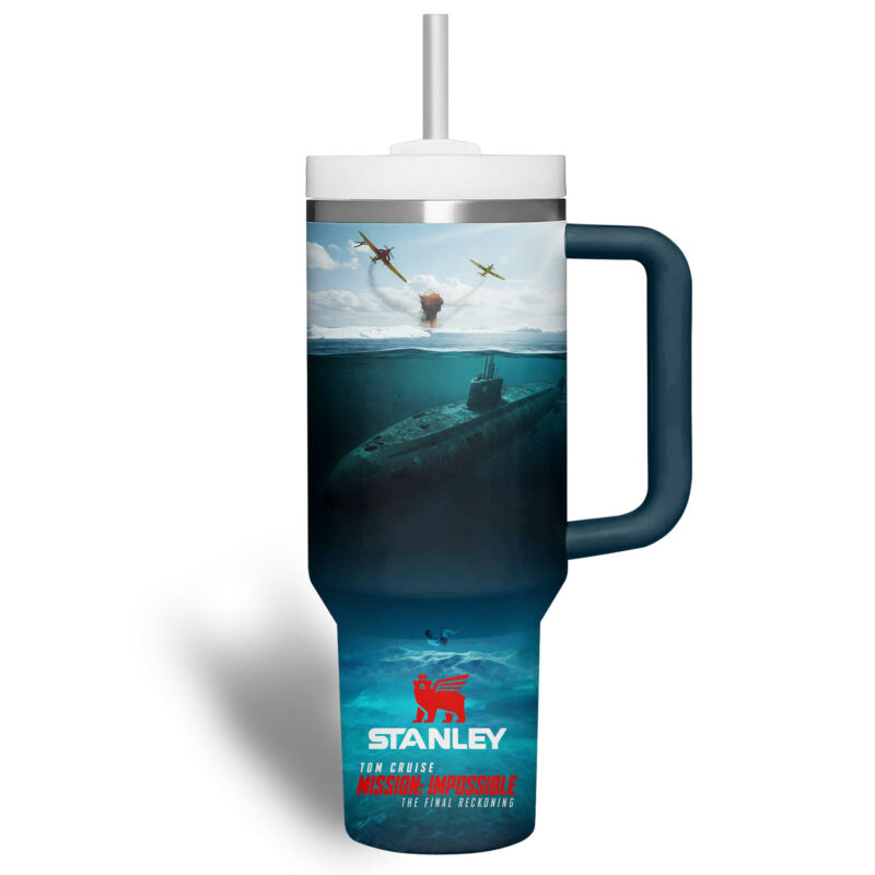 Mission: Impossible ‚Äì The Final Reckoning Movies Custom Stanley Quencher 40oz Stainless Steel Tumbler With Handle - Threewoofs - Image 4