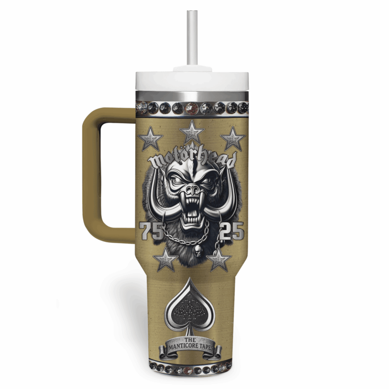 Mot√∂rhead Music Custom Stanley Quencher 40oz Stainless Steel Tumbler With Handle - Threewoofs - Image 4