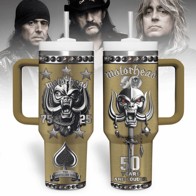 Mot√∂rhead Music Custom Stanley Quencher 40oz Stainless Steel Tumbler With Handle - Threewoofs