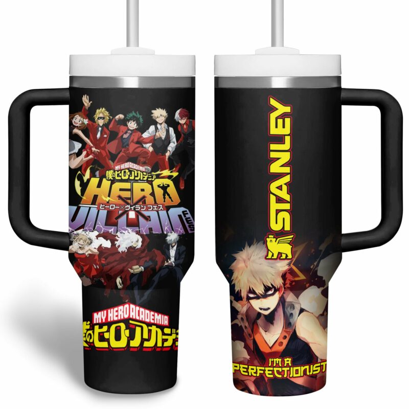 My Hero Academia Anime Custom Stanley Quencher 40oz Stainless Steel Tumbler With Handle - Threewoofs - Image 4