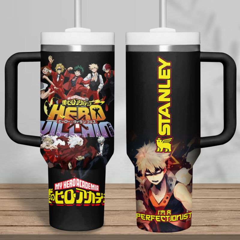 My Hero Academia Anime Custom Stanley Quencher 40oz Stainless Steel Tumbler With Handle - Threewoofs - Image 3