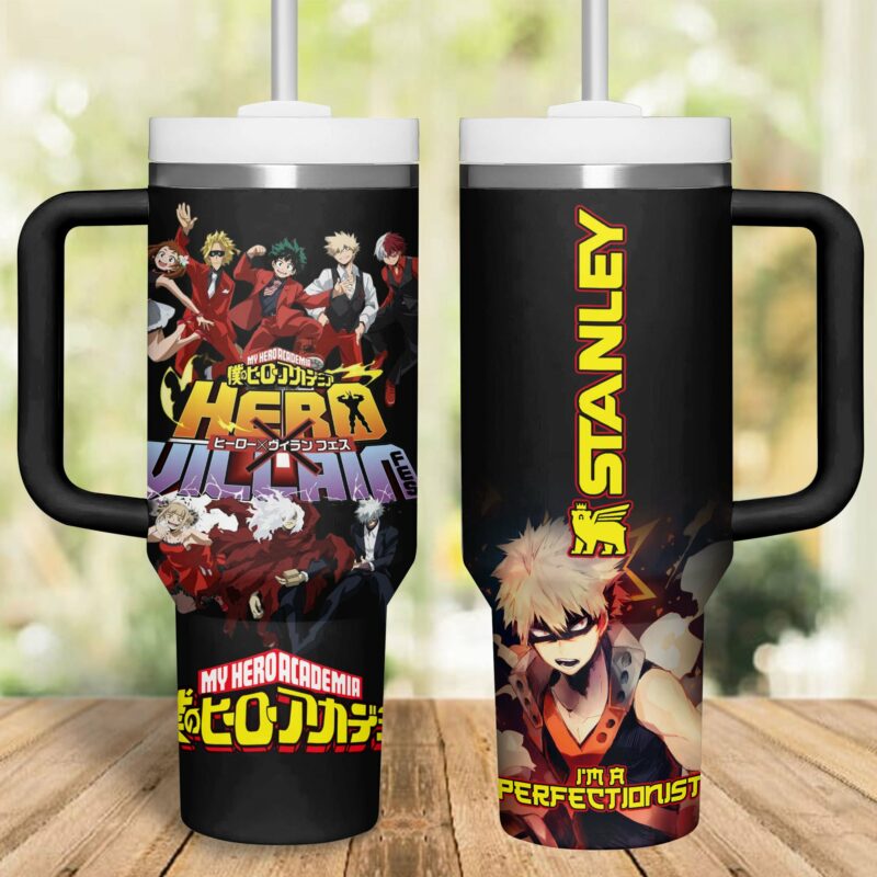 My Hero Academia Anime Custom Stanley Quencher 40oz Stainless Steel Tumbler With Handle - Threewoofs - Image 2