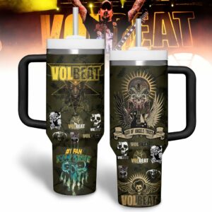 Volbeat Band Music Custom Stanley Quencher 40oz Stainless Steel Tumbler With Handle - Threewoofs
