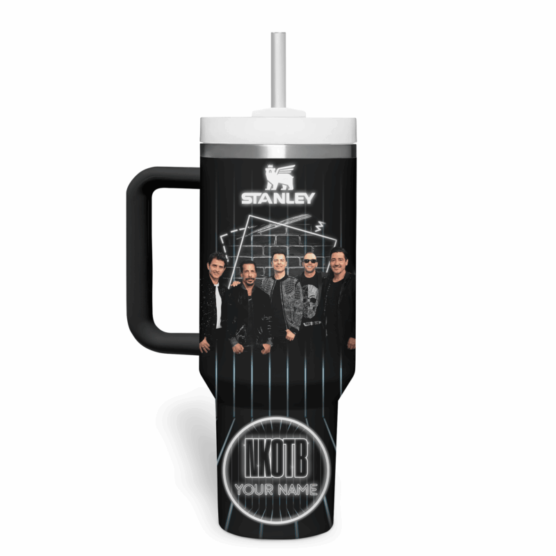New Kids on the Block Music Custom Stanley Quencher 40oz Stainless Steel Tumbler With Handle - Threewoofs - Image 3
