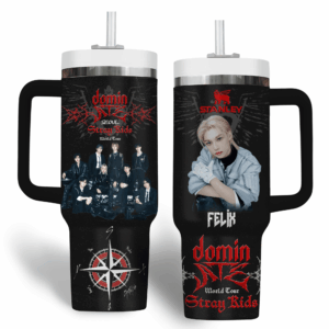 Stray Kids Music Custom Stanley Quencher 40oz Stainless Steel Tumbler With Handle - Threewoofs