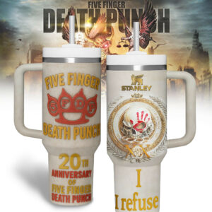 Five Finger Death Punch Music Custom Stanley Quencher 40oz Stainless Steel Tumbler With Handle - Threewoofs