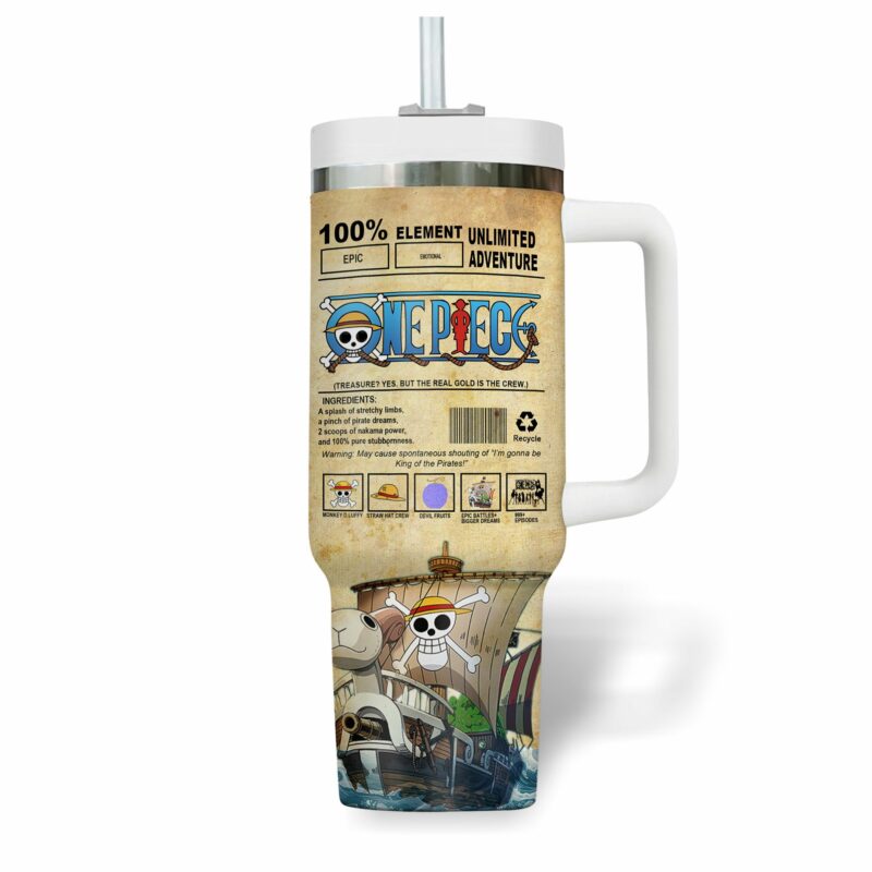 One Piece Anime Custom Stanley Quencher 40oz Stainless Steel Tumbler With Handle - Threewoofs - Image 4