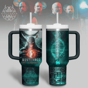 Disturbed Music Custom Stanley Quencher 40oz Stainless Steel Tumbler With Handle - Threewoofs