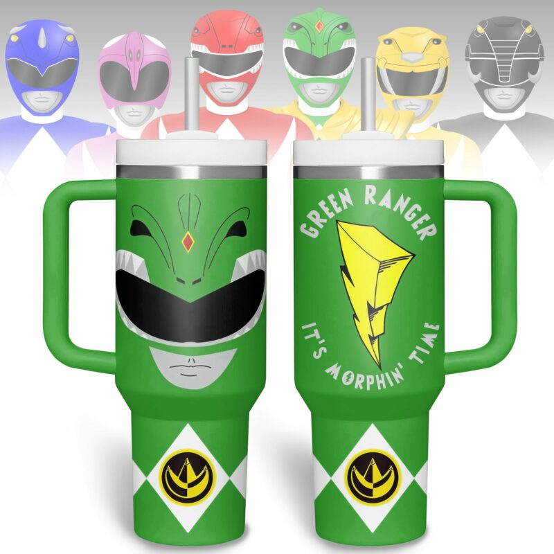 Power Rangers Movies Custom Stanley Quencher 40oz Stainless Steel Tumbler With Handle - Threewoofs