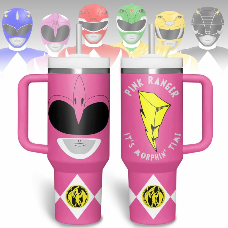 Power Rangers Movies Custom Stanley Quencher 40oz Stainless Steel Tumbler With Handle - Threewoofs