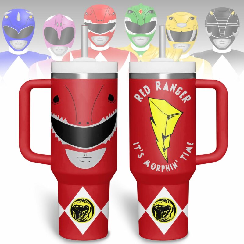 Power Rangers Movies Custom Stanley Quencher 40oz Stainless Steel Tumbler With Handle - Threewoofs