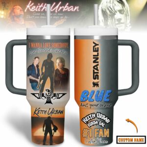 Keith Urban Music Custom Stanley Quencher 40oz Stainless Steel Tumbler With Handle - Threewoofs