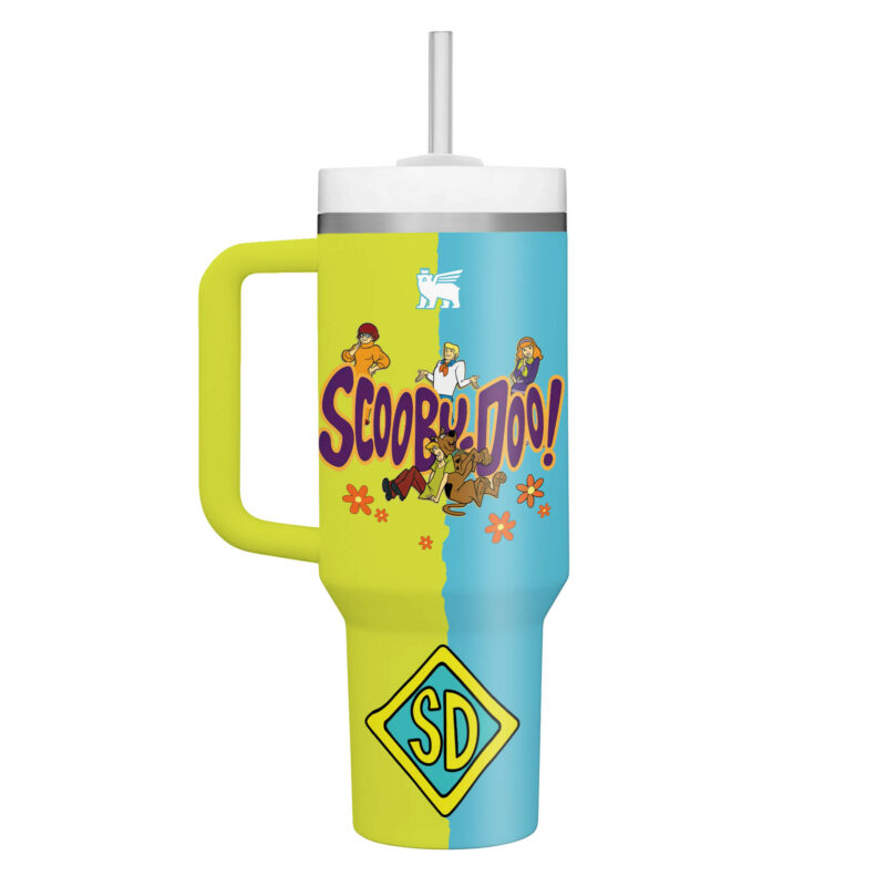 Scooby-Doo Cartoon Custom Stanley Quencher 40oz Stainless Steel Tumbler With Handle - Threewoofs - Image 3