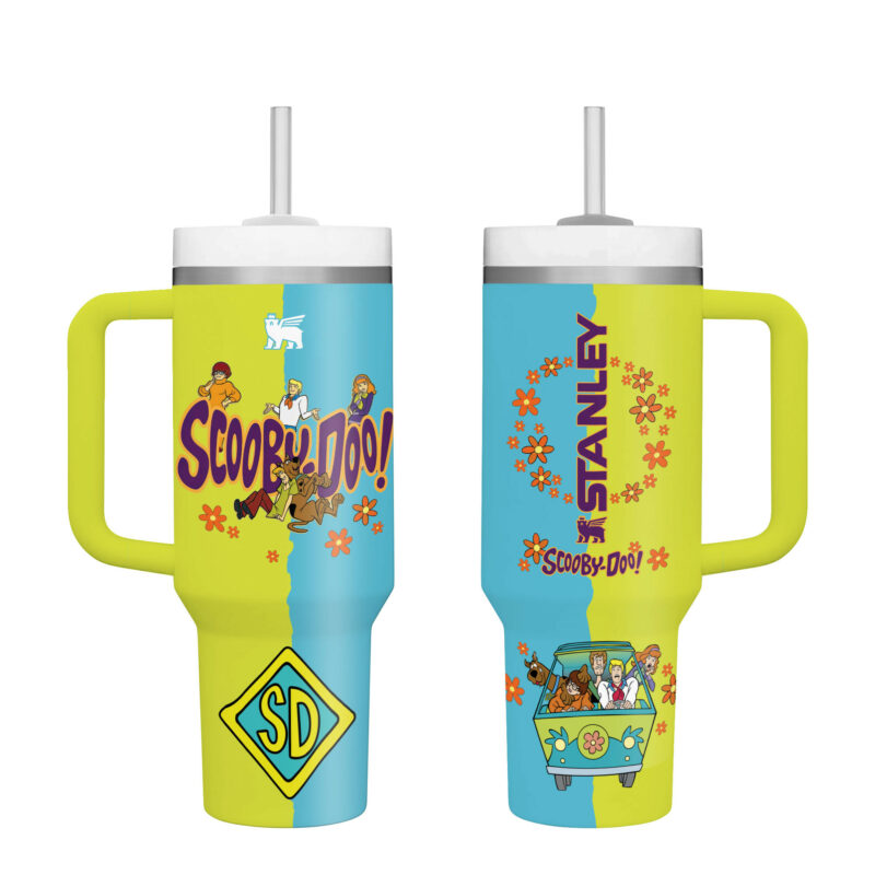 Scooby-Doo Cartoon Custom Stanley Quencher 40oz Stainless Steel Tumbler With Handle - Threewoofs - Image 2