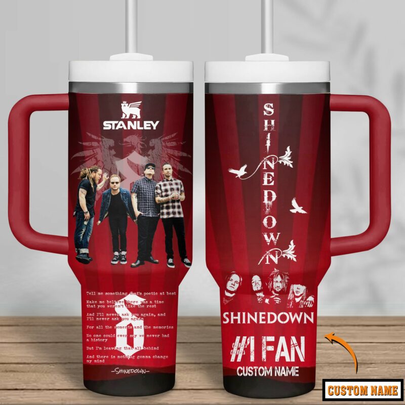 Shinedown Music Custom Stanley Quencher 40oz Stainless Steel Tumbler With Handle - Threewoofs - Image 3