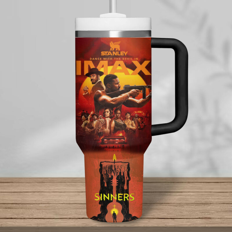 Sinners Movies Custom Stanley Quencher 40oz Stainless Steel Tumbler With Handle - Threewoofs - Image 4