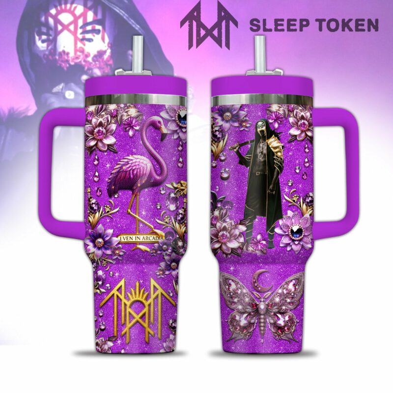 Sleep Token Music Custom Stanley Quencher 40oz Stainless Steel Tumbler With Handle - Threewoofs - Image 2