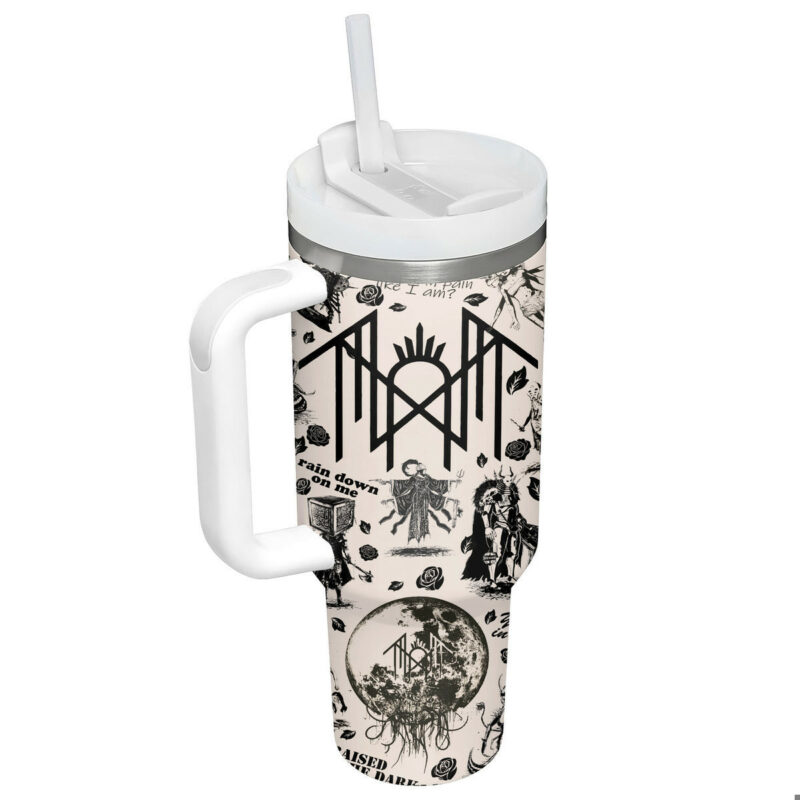 Sleep Token Music Custom Stanley Quencher 40oz Stainless Steel Tumbler With Handle - Threewoofs - Image 2
