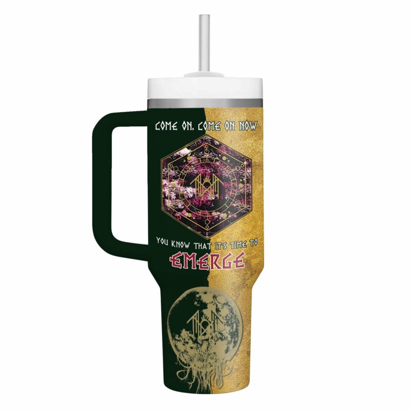Sleep Token Music Custom Stanley Quencher 40oz Stainless Steel Tumbler With Handle - Threewoofs - Image 2
