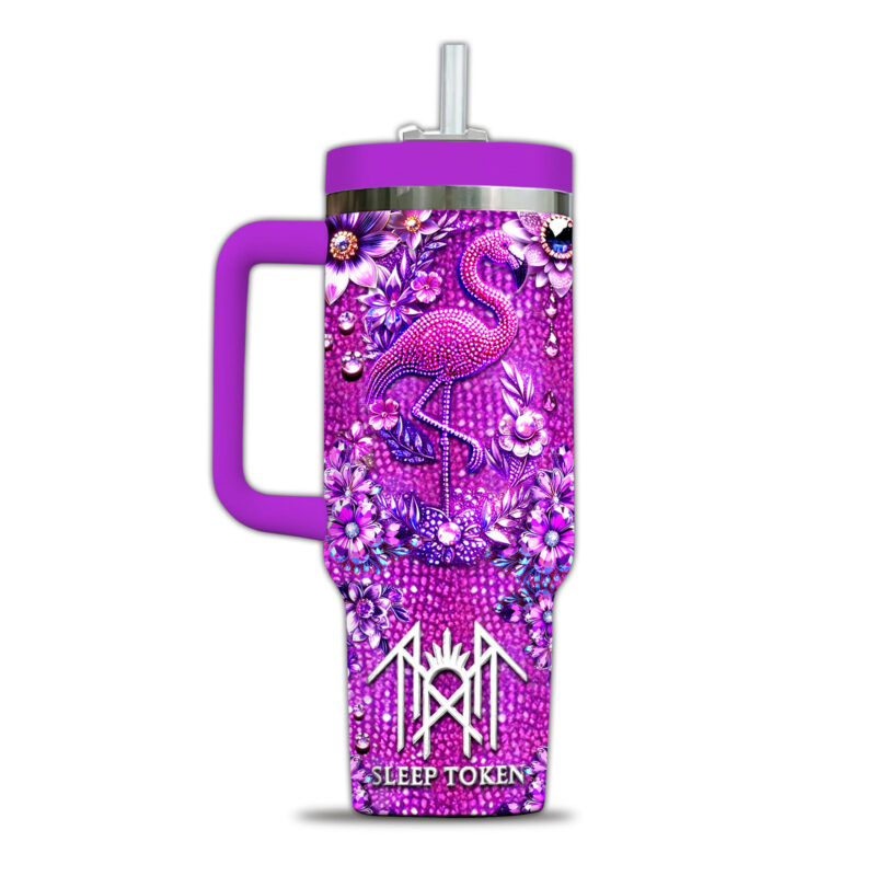 Sleep Token Music Custom Stanley Quencher 40oz Stainless Steel Tumbler With Handle - Threewoofs - Image 2