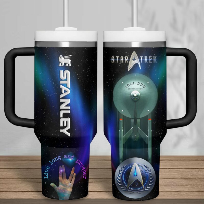 Star Trek Movies Custom Stanley Quencher 40oz Stainless Steel Tumbler With Handle - Threewoofs - Image 4