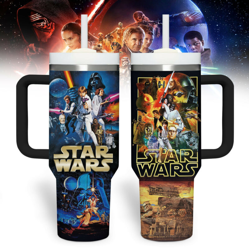Star Wars Movies Custom Stanley Quencher 40oz Stainless Steel Tumbler With Handle - Threewoofs - Image 4
