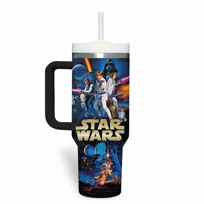 Star Wars Movies Custom Stanley Quencher 40oz Stainless Steel Tumbler With Handle - Threewoofs - Image 2