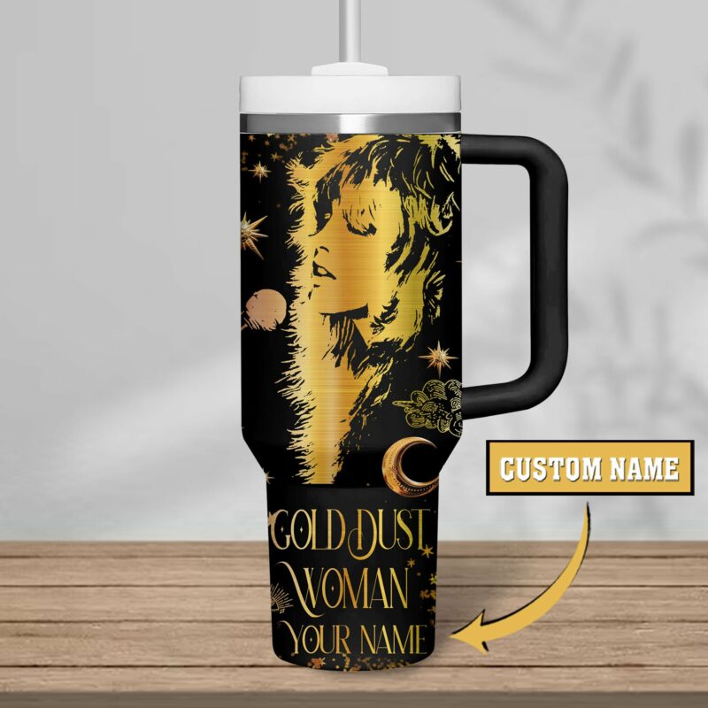 Stevie Nicks Music Custom Stanley Quencher 40oz Stainless Steel Tumbler With Handle - Threewoofs - Image 3