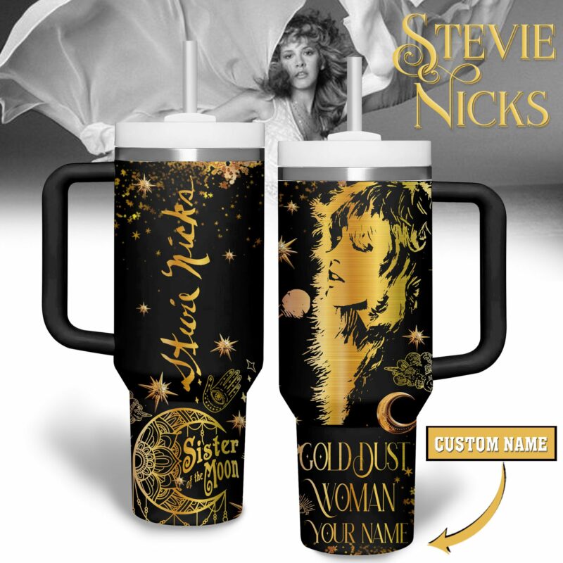 Stevie Nicks Music Custom Stanley Quencher 40oz Stainless Steel Tumbler With Handle - Threewoofs
