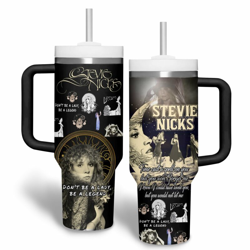 Stevie Nicks Music Custom Stanley Quencher 40oz Stainless Steel Tumbler With Handle - Threewoofs - Image 2
