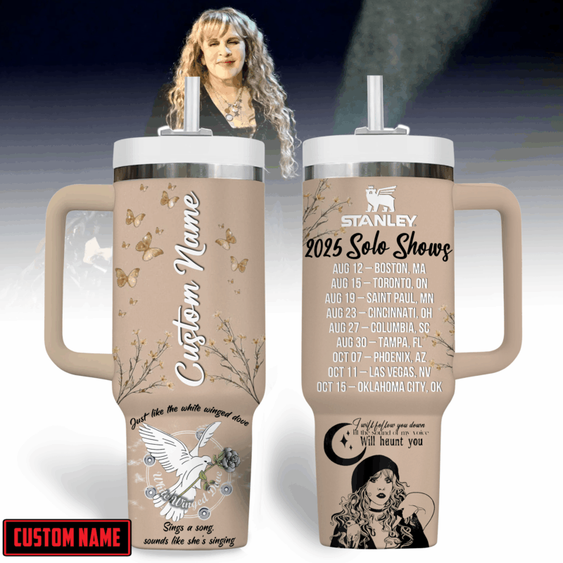 Stevie Nicks Music Custom Stanley Quencher 40oz Stainless Steel Tumbler With Handle - Threewoofs