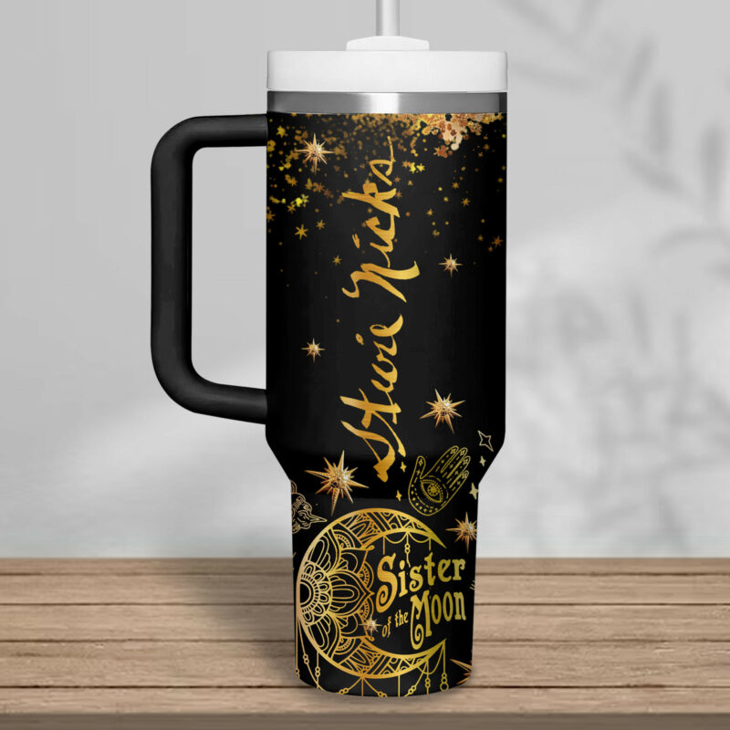 Stevie Nicks Music Custom Stanley Quencher 40oz Stainless Steel Tumbler With Handle - Threewoofs - Image 4