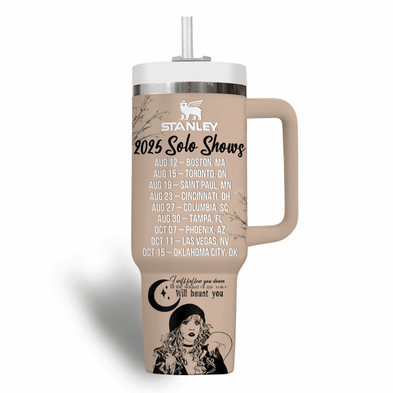 Stevie Nicks Music Custom Stanley Quencher 40oz Stainless Steel Tumbler With Handle - Threewoofs - Image 4