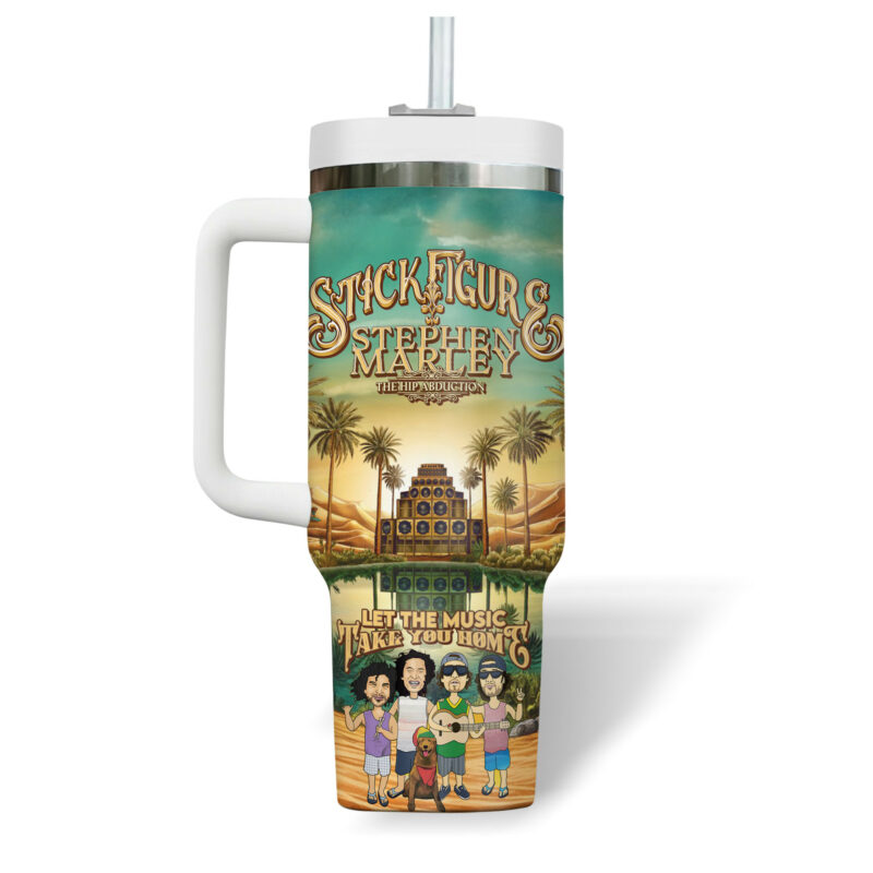 Stick Figure Band Music Custom Stanley Quencher 40oz Stainless Steel Tumbler With Handle - Threewoofs - Image 3
