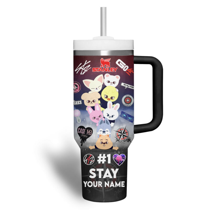 Stray Kids Music Custom Stanley Quencher 40oz Stainless Steel Tumbler With Handle - Threewoofs - Image 4