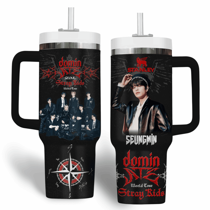 Stray Kids Music Custom Stanley Quencher 40oz Stainless Steel Tumbler With Handle - Threewoofs