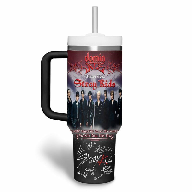 Stray Kids Music Custom Stanley Quencher 40oz Stainless Steel Tumbler With Handle - Threewoofs - Image 3