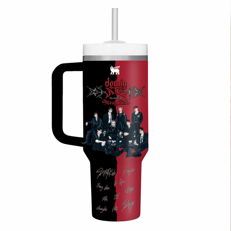 Stray Kids Music Custom Stanley Quencher 40oz Stainless Steel Tumbler With Handle - Threewoofs - Image 3