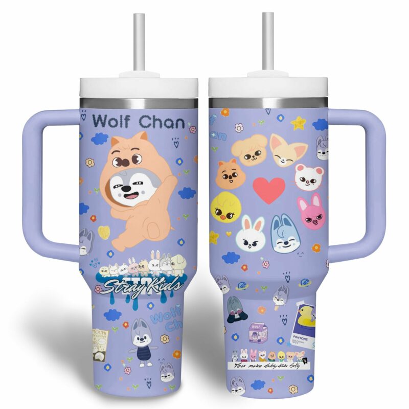 Stray Kids Music Custom Stanley Quencher 40oz Stainless Steel Tumbler With Handle - Threewoofs