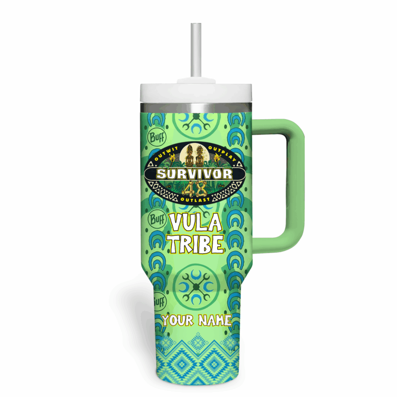 Survivor Games  Custom Stanley Quencher 40oz Stainless Steel Tumbler With Handle - Threewoofs
