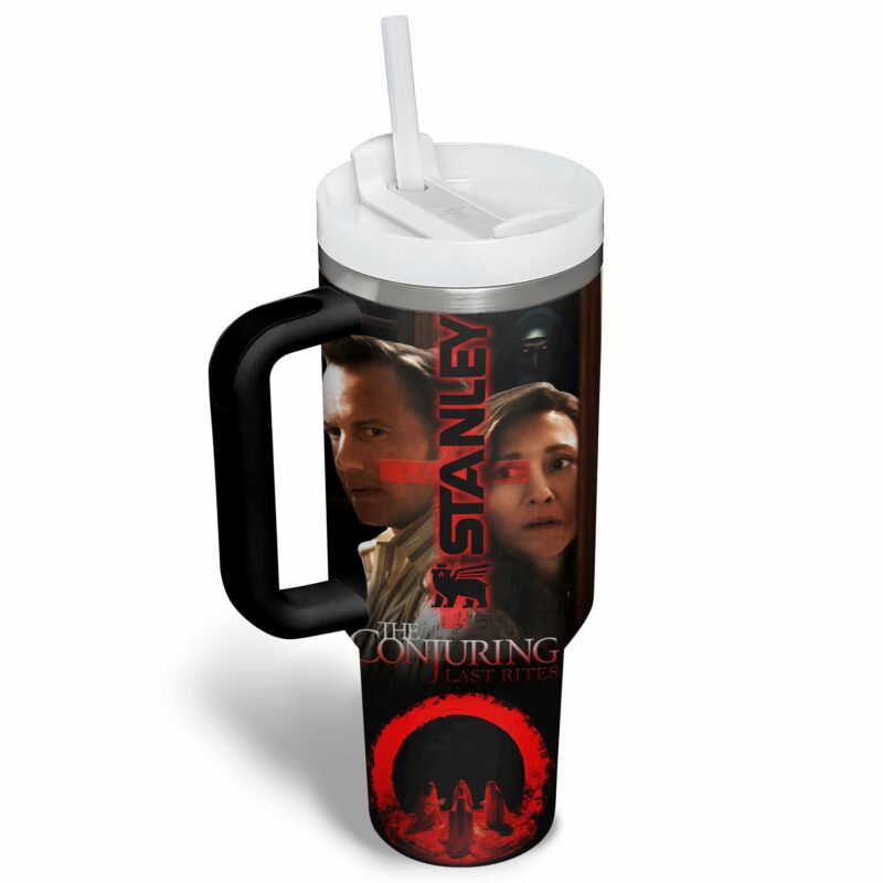 The Conjuring: Last Rites Movies Custom Stanley Quencher 40oz Stainless Steel Tumbler With Handle - Threewoofs - Image 3