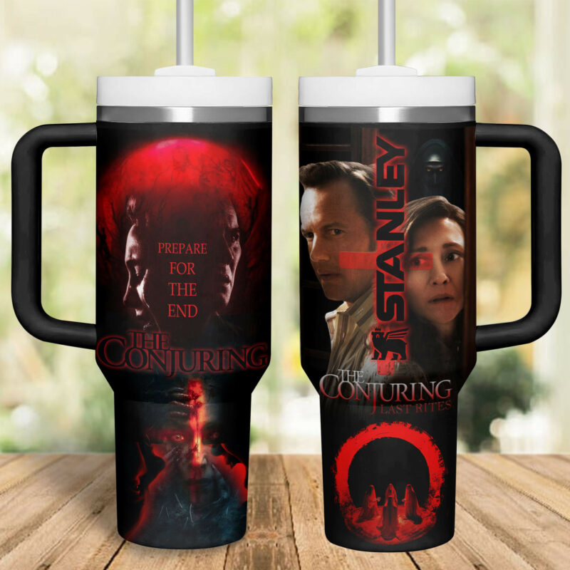The Conjuring: Last Rites Movies Custom Stanley Quencher 40oz Stainless Steel Tumbler With Handle - Threewoofs - Image 6