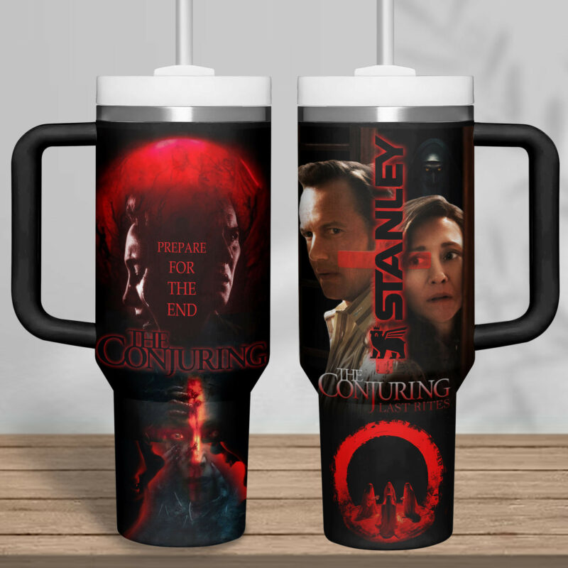 The Conjuring: Last Rites Movies Custom Stanley Quencher 40oz Stainless Steel Tumbler With Handle - Threewoofs - Image 5