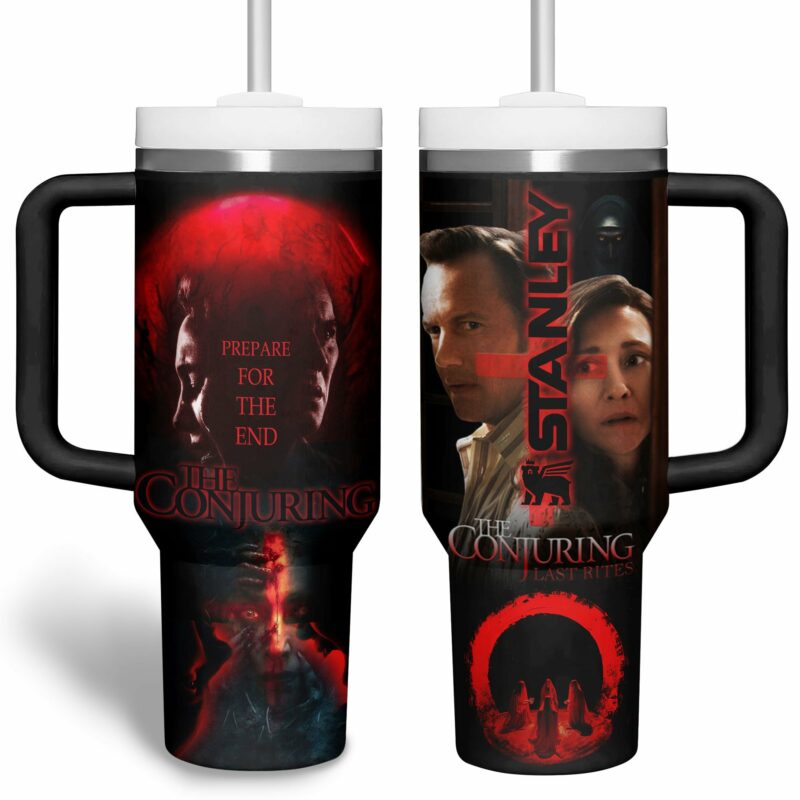 The Conjuring: Last Rites Movies Custom Stanley Quencher 40oz Stainless Steel Tumbler With Handle - Threewoofs - Image 4